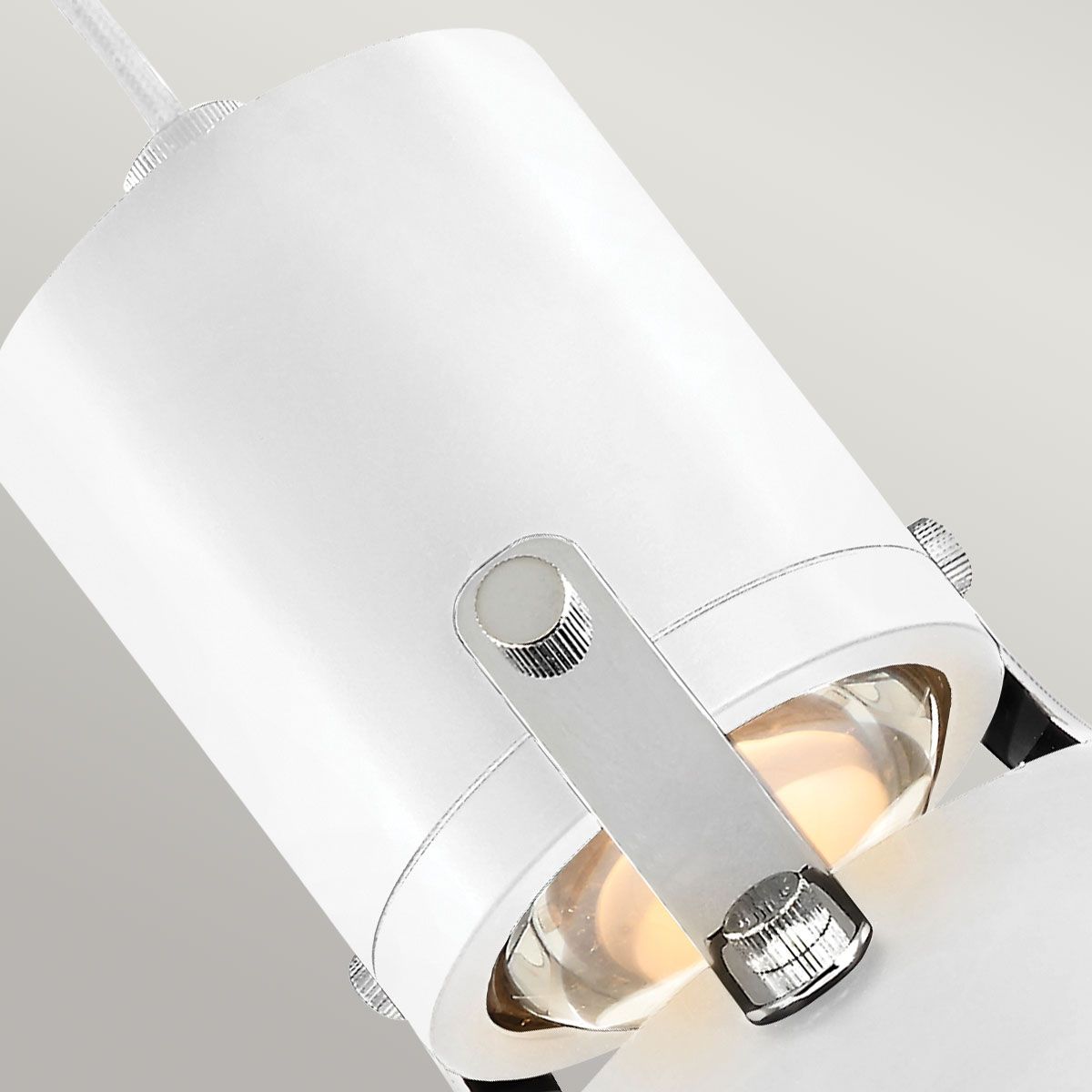 Brynne 1-flammige mittelgroße LED-Pendelleuchte - Poliertes Nickel - Flachweiß/Chrom - Elsteadlighting - leuchtengrosshandel24