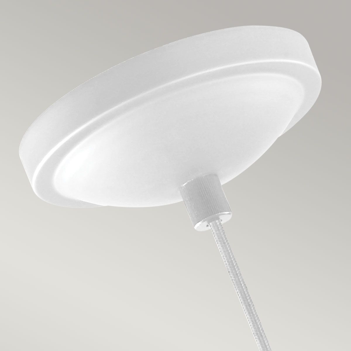 Brynne 1-flammige mittelgroße LED-Pendelleuchte - Poliertes Nickel - Flachweiß/Chrom - Elsteadlighting - leuchtengrosshandel24
