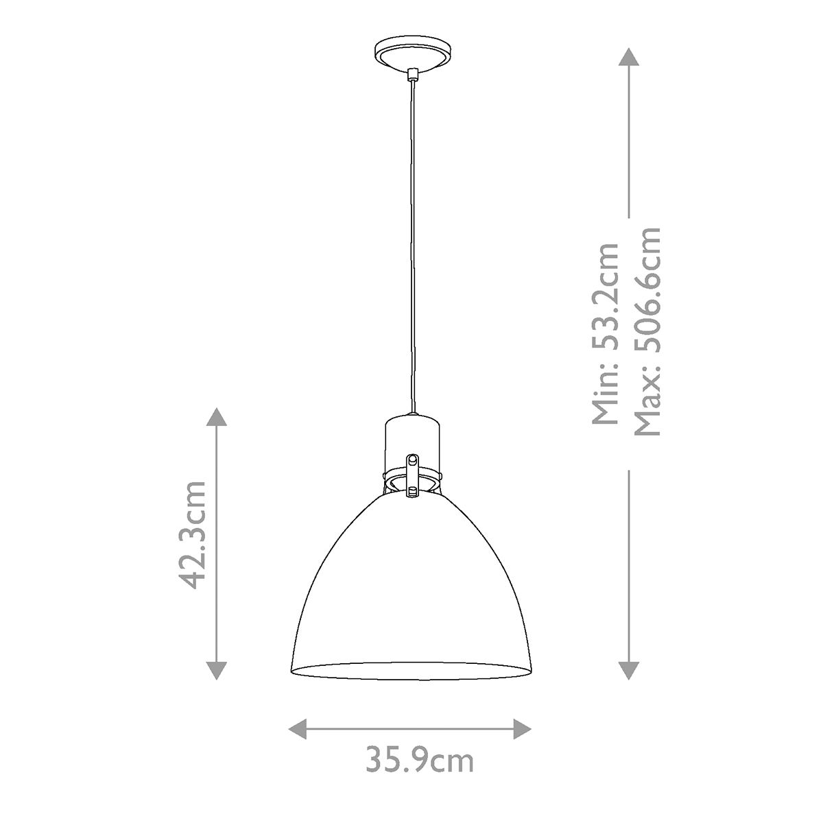 Brynne 1-flammige mittelgroße LED-Pendelleuchte - Poliertes Nickel - Flachweiß/Chrom - Elsteadlighting - leuchtengrosshandel24