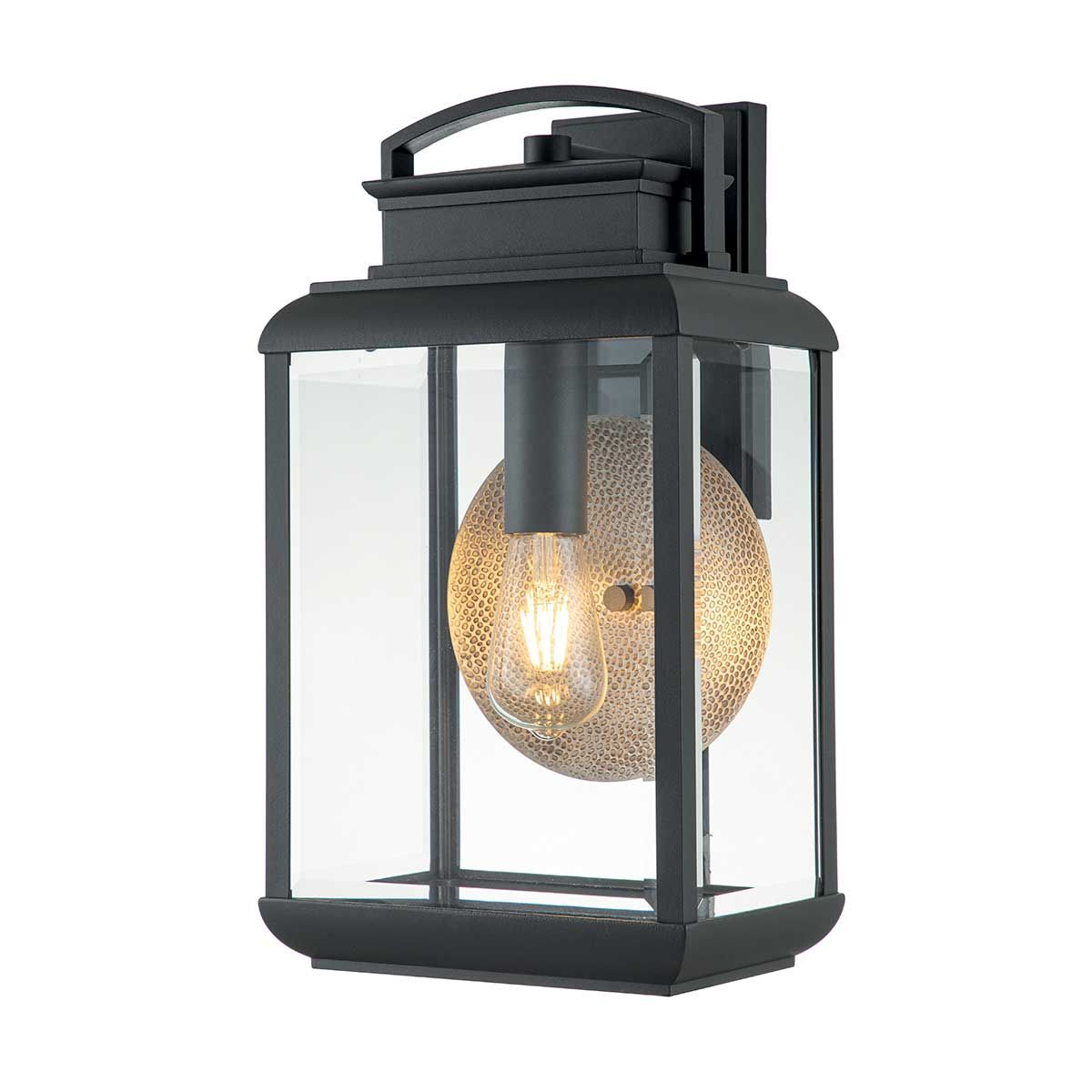 Byron 1 - flammige große Wandlaterne - Graphit mit Zinnreflektor - Elsteadlighting - QZ - BYRON - L - GR