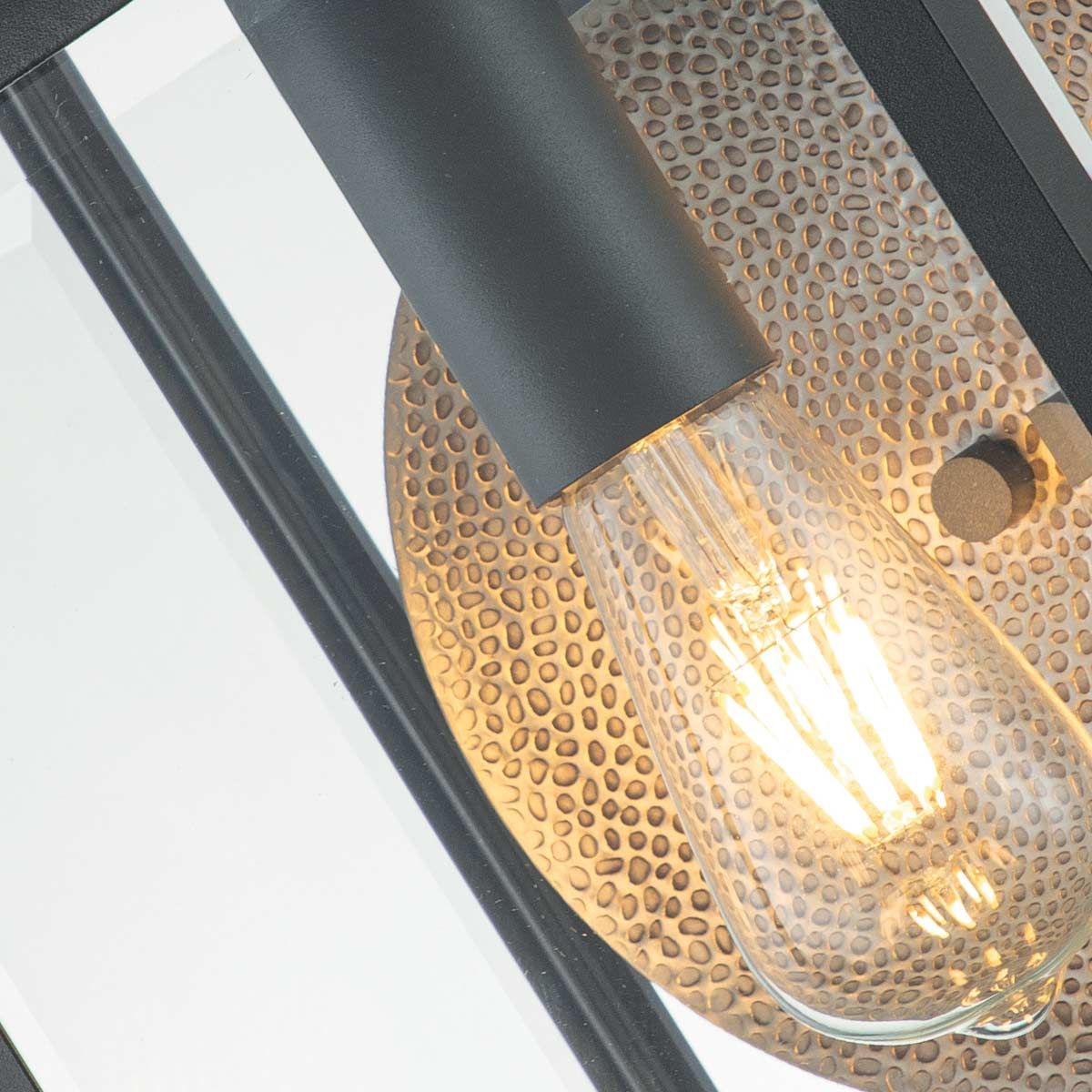 Byron 1 - flammige große Wandlaterne - Graphit mit Zinnreflektor - Elsteadlighting - QZ - BYRON - L - GR