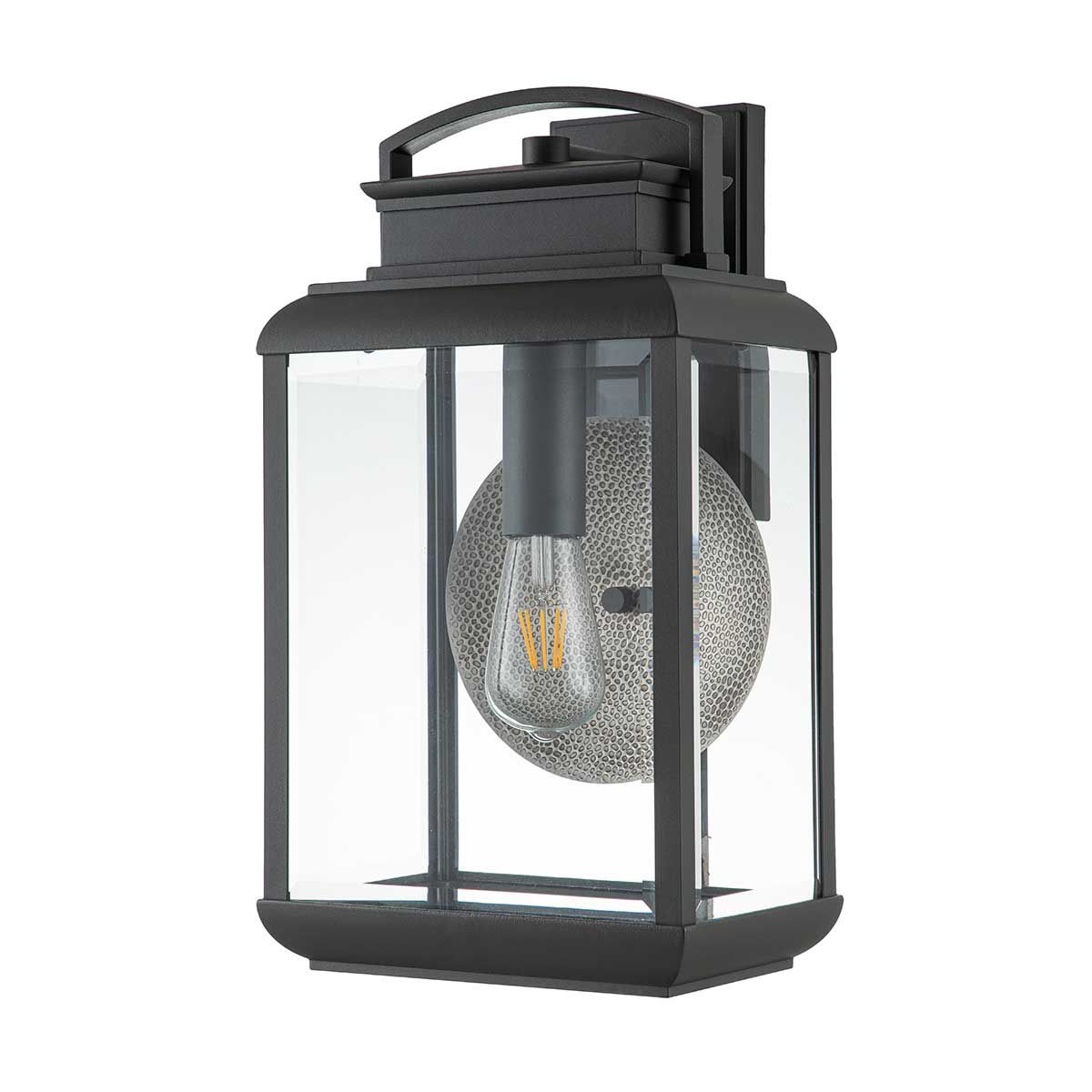 Byron 1 - flammige große Wandlaterne - Graphit mit Zinnreflektor - Elsteadlighting - QZ - BYRON - L - GR