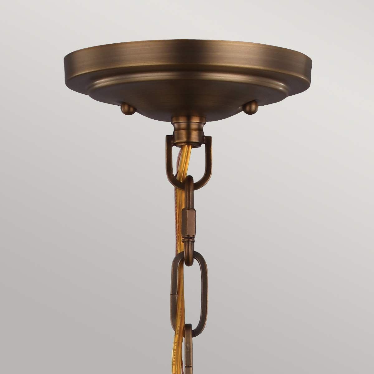 Cadence Pendelleuchte mit 2 Lichtern, dunkles Antikmessing/Mattschwarz - Elsteadlighting - leuchtengrosshandel24
