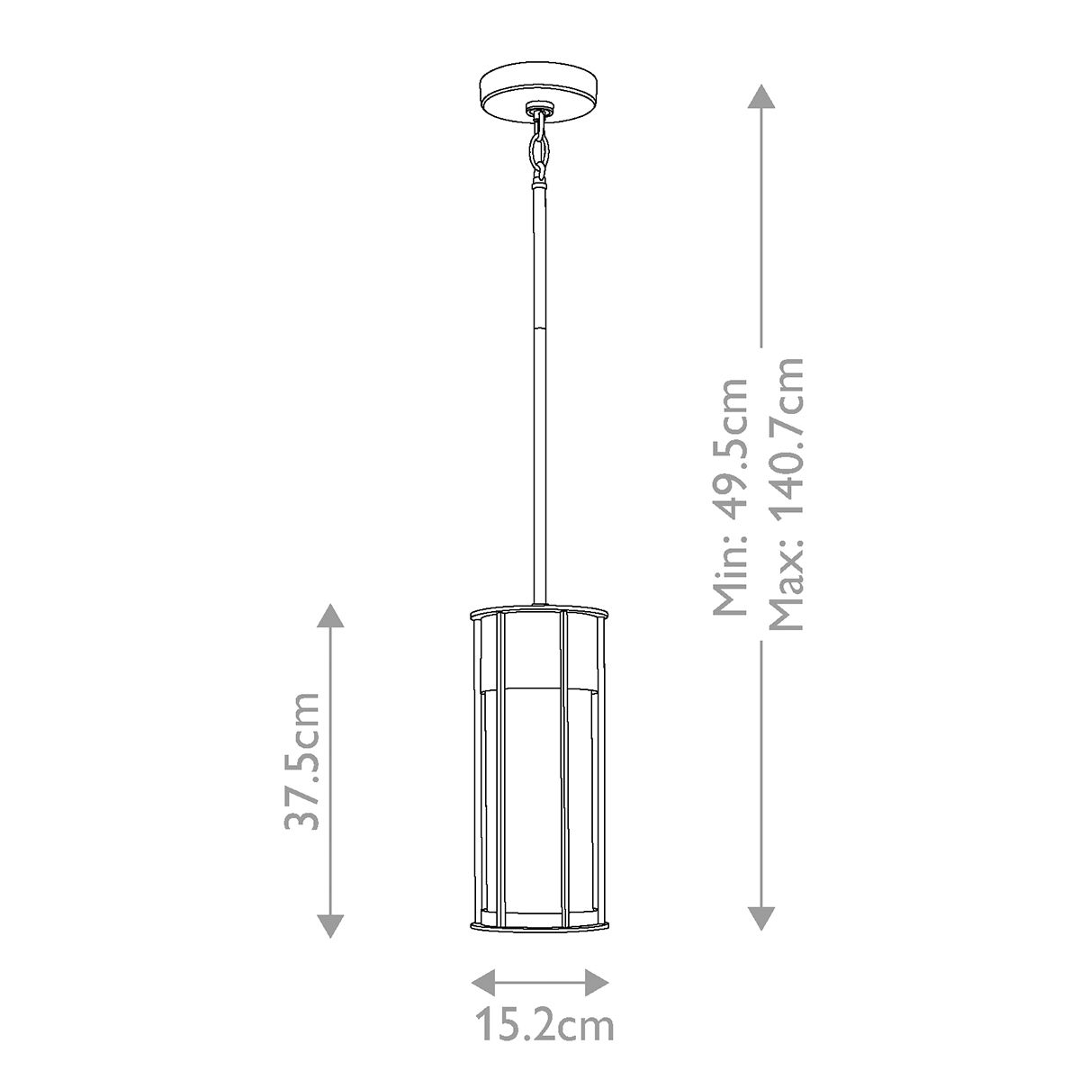 Camillo 1lt Outdoor - Pendelleuchte - Lackiertes Naturmessing - Elsteadlighting - KL - CAMILLO - P - PNBR