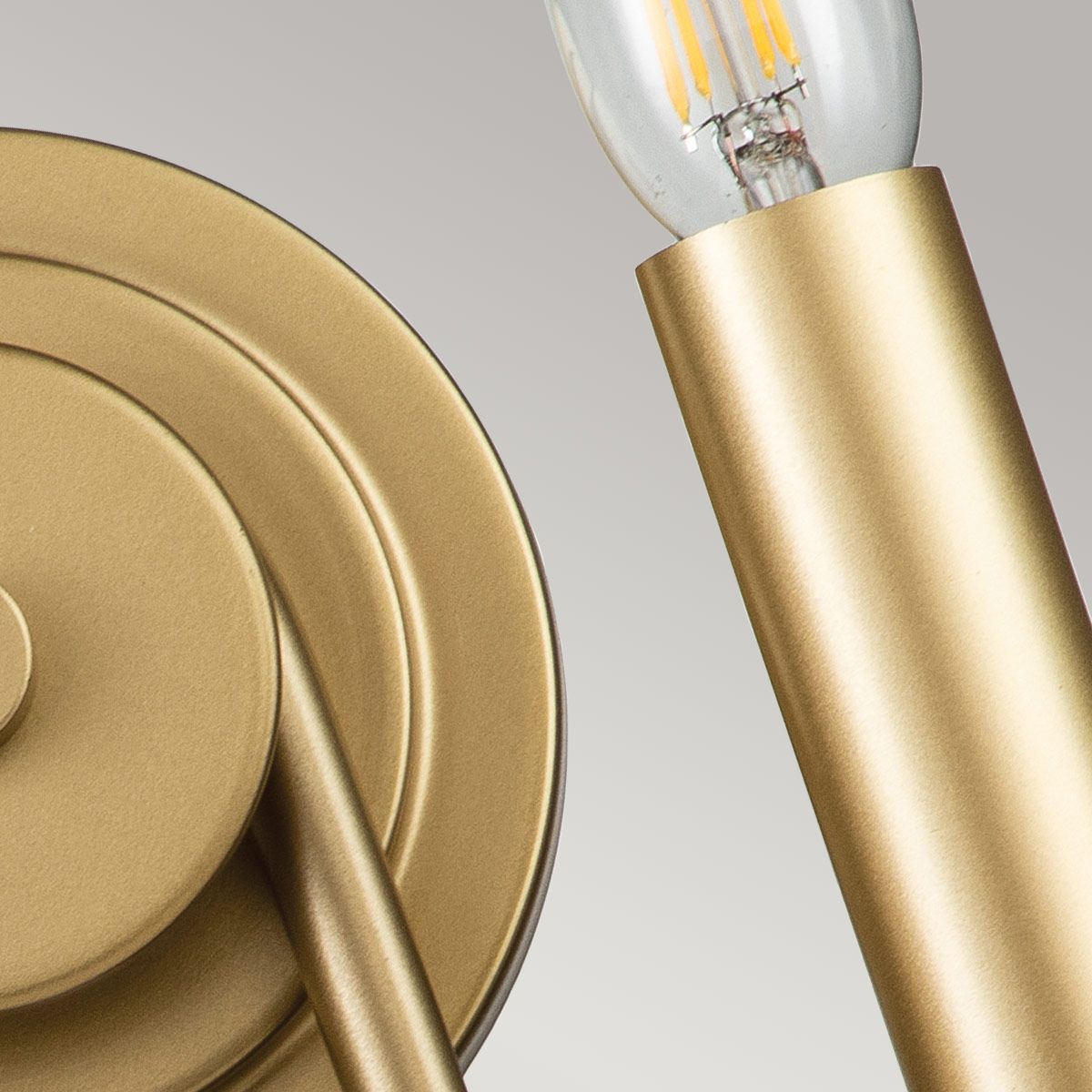 Capitol Hill 2-flammige Wandleuchte - Messing natur lackiert - Elsteadlighting - leuchtengrosshandel24