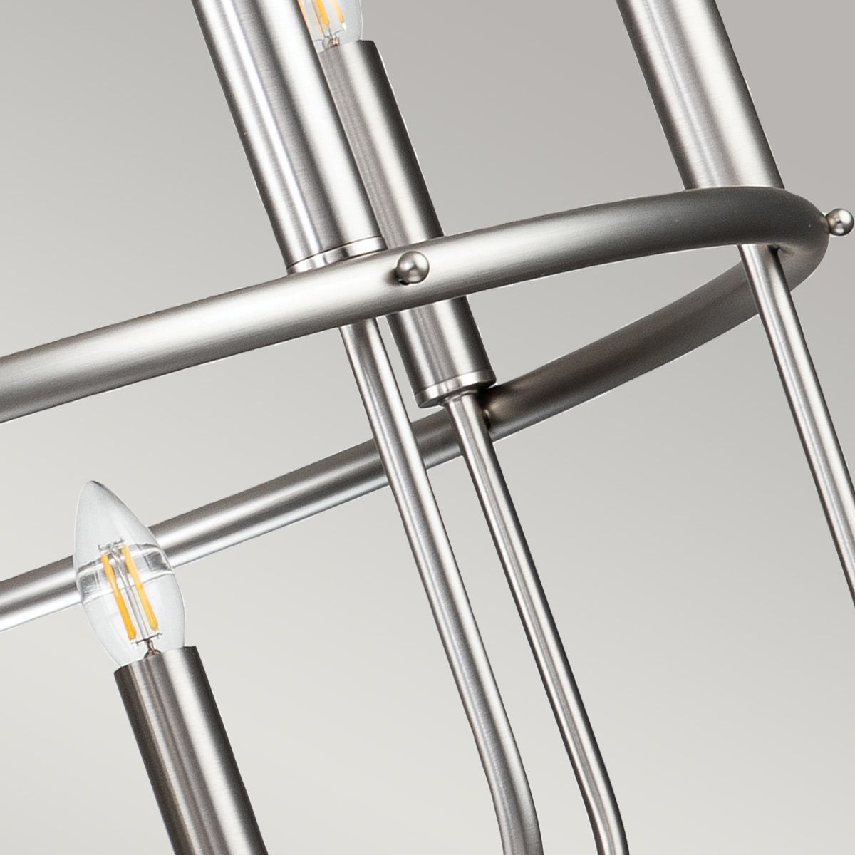 Capitol Hill Kronleuchter mit 12 Lichtern, gebürstetes Nickel - Elsteadlighting - leuchtengrosshandel24