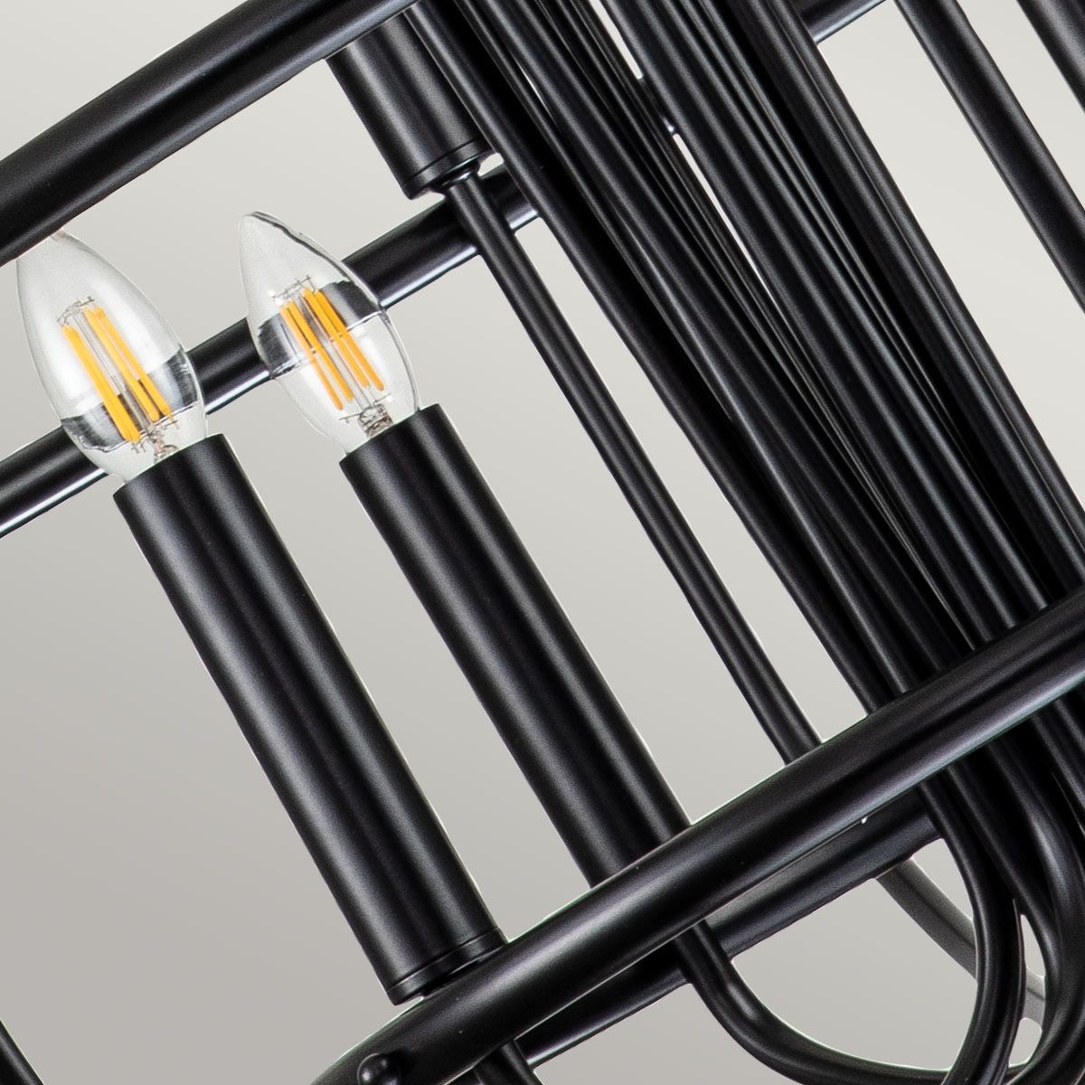 Capitol Hill Kronleuchter mit 12 Lichtern, Schwarz - Elsteadlighting - leuchtengrosshandel24