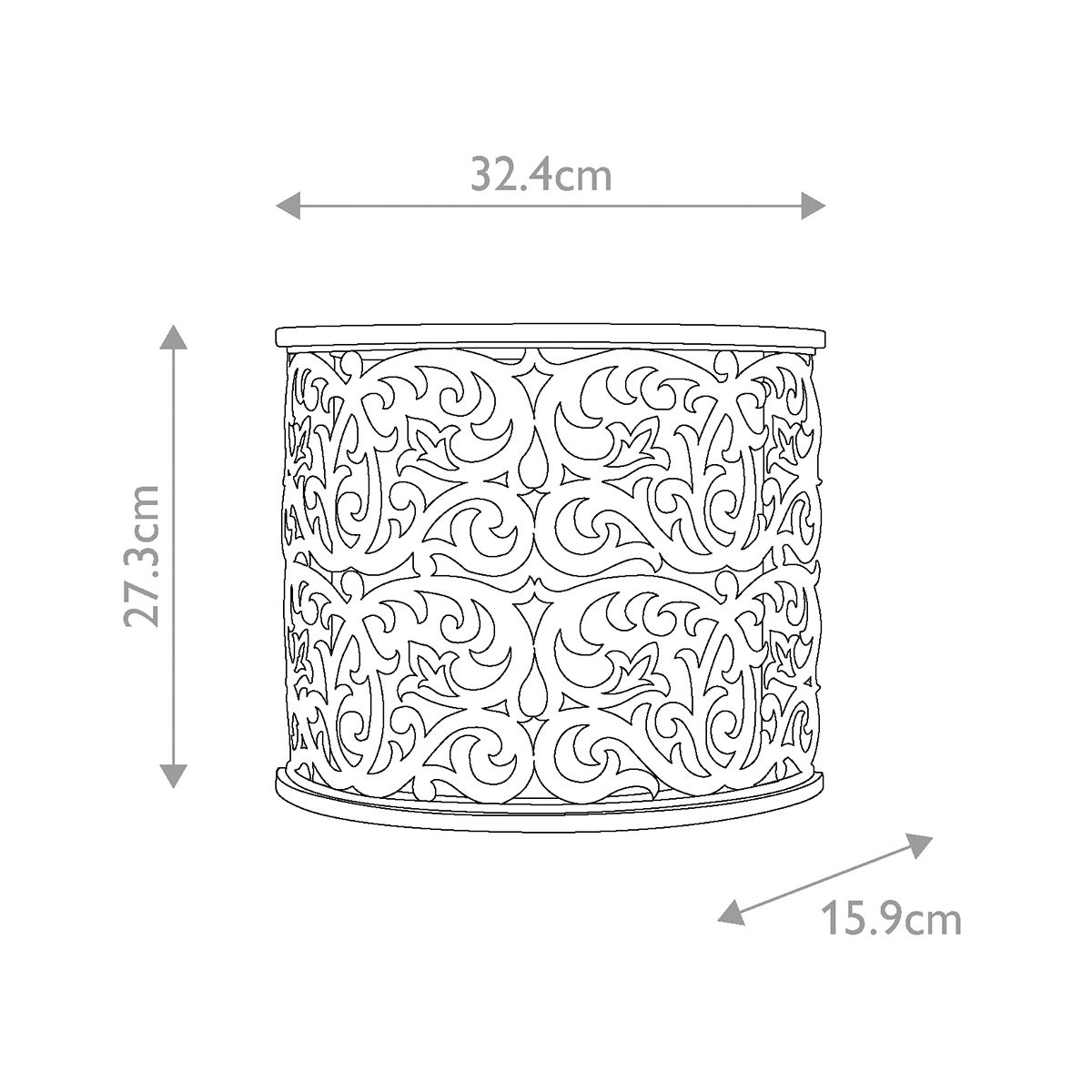 Carabel 2-flammige Wandleuchte - Gebürstetes Champagner - Elsteadlighting - leuchtengrosshandel24