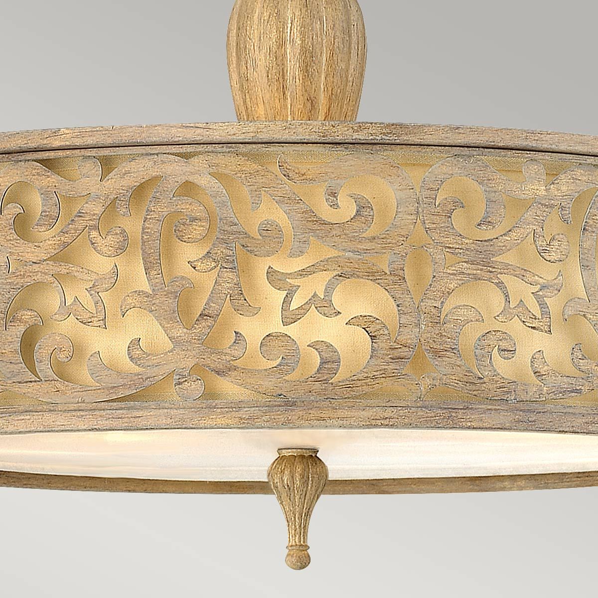 Carabel 3-flammig, groß, halbbündig, gebürstetes Champagner - Elsteadlighting - leuchtengrosshandel24