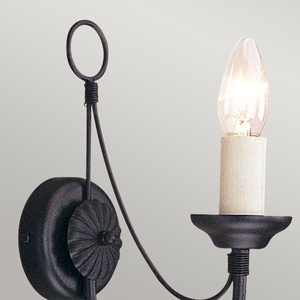 Carisbrooke 1-flammige Wandleuchte - Schwarz - Elsteadlighting - leuchtengrosshandel24