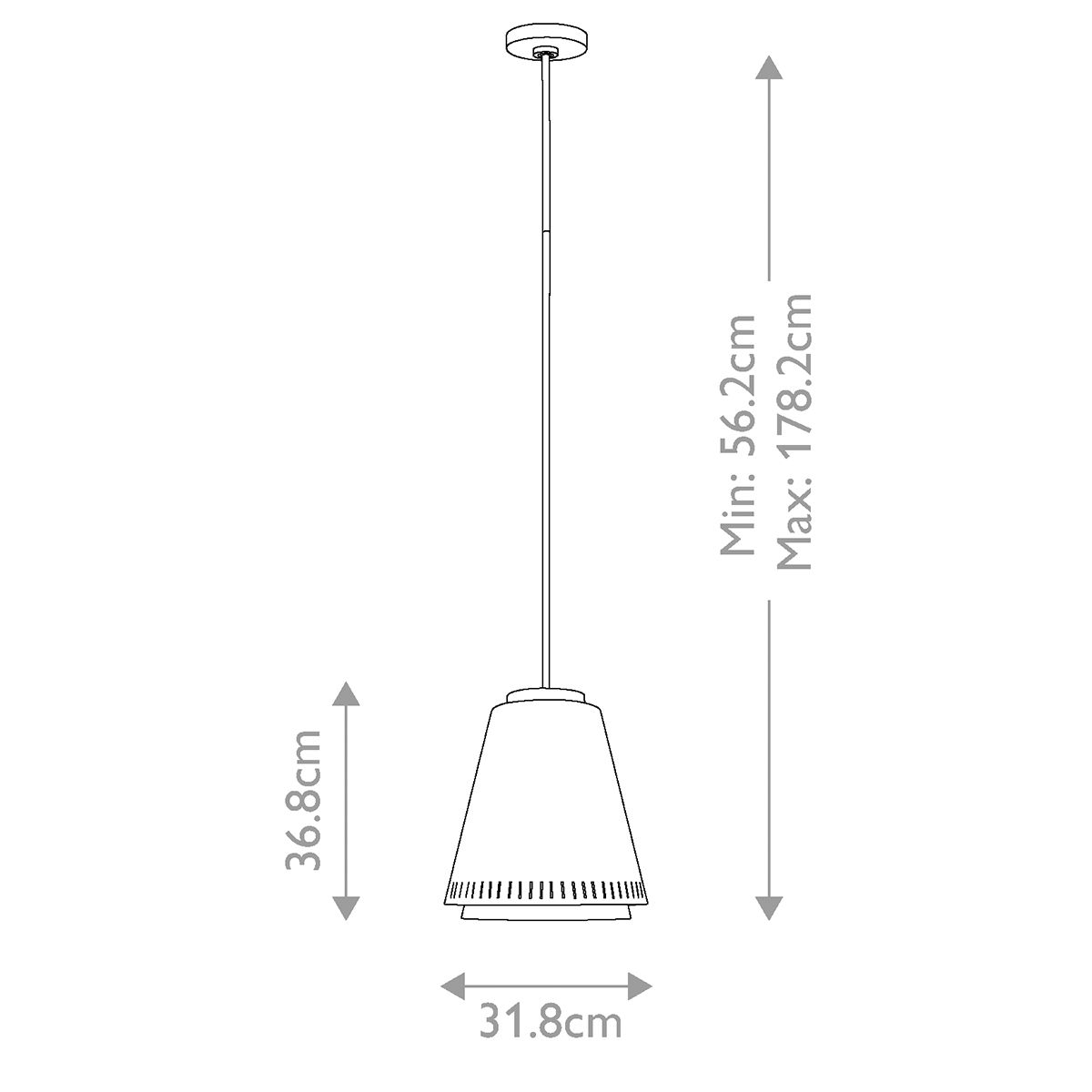 Carter 1-flammige Pendelleuchte - Stil B - Mattweiß - Elsteadlighting - leuchtengrosshandel24