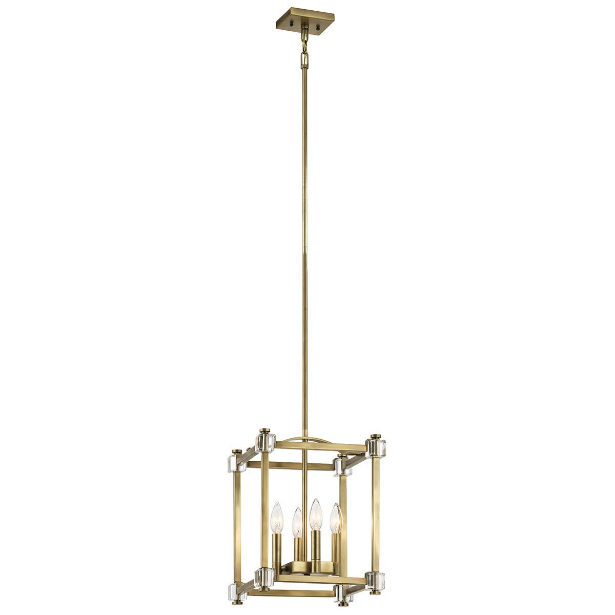 Cayden Kleine Pendelleuchte mit 4 Lichtern - Natürliches Messing - Elsteadlighting - leuchtengrosshandel24