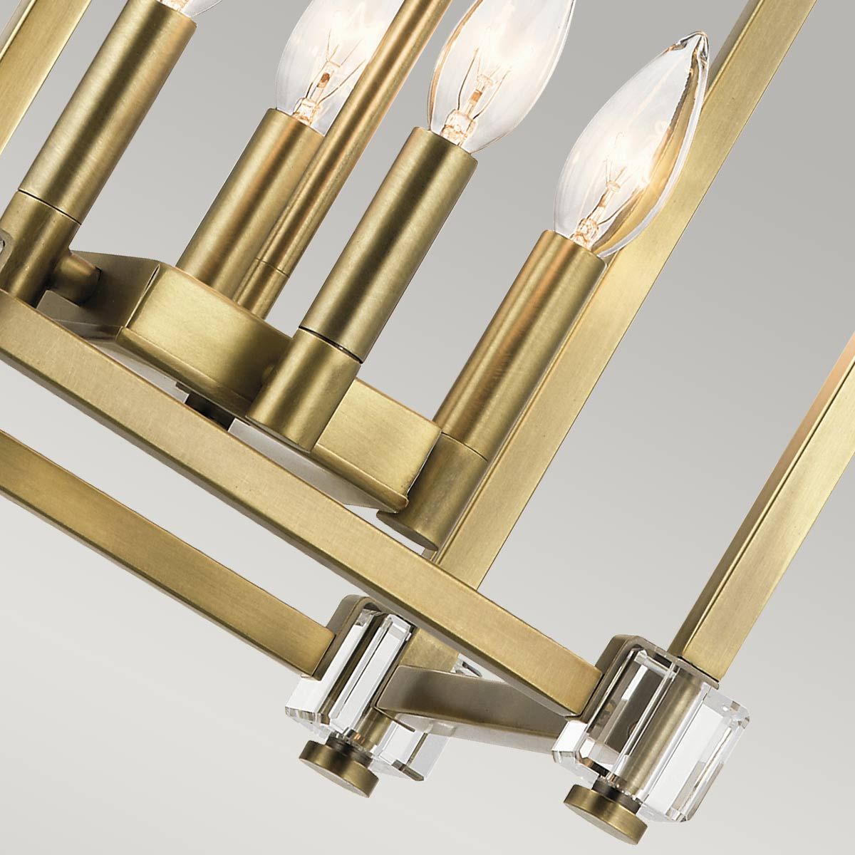Cayden Kleine Pendelleuchte mit 4 Lichtern - Natürliches Messing - Elsteadlighting - leuchtengrosshandel24