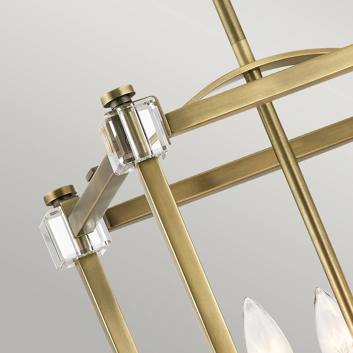 Cayden Kleine Pendelleuchte mit 4 Lichtern - Natürliches Messing - Elsteadlighting - leuchtengrosshandel24