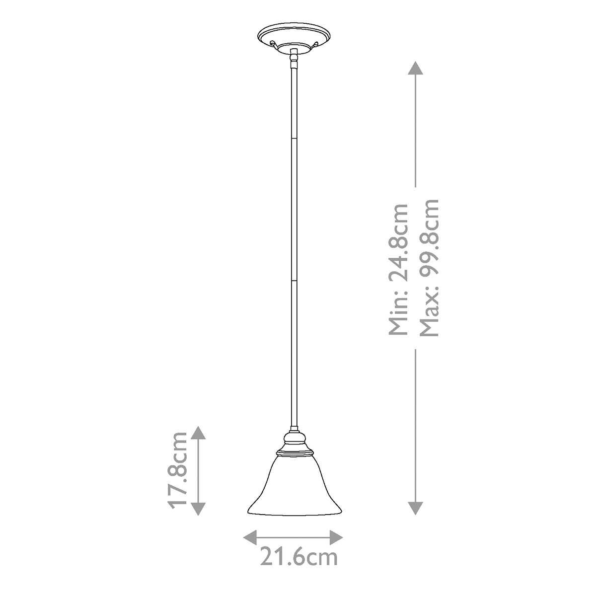 Cello 1-flammige Mini-Pendelleuchte - Antikbronze - Elsteadlighting - leuchtengrosshandel24