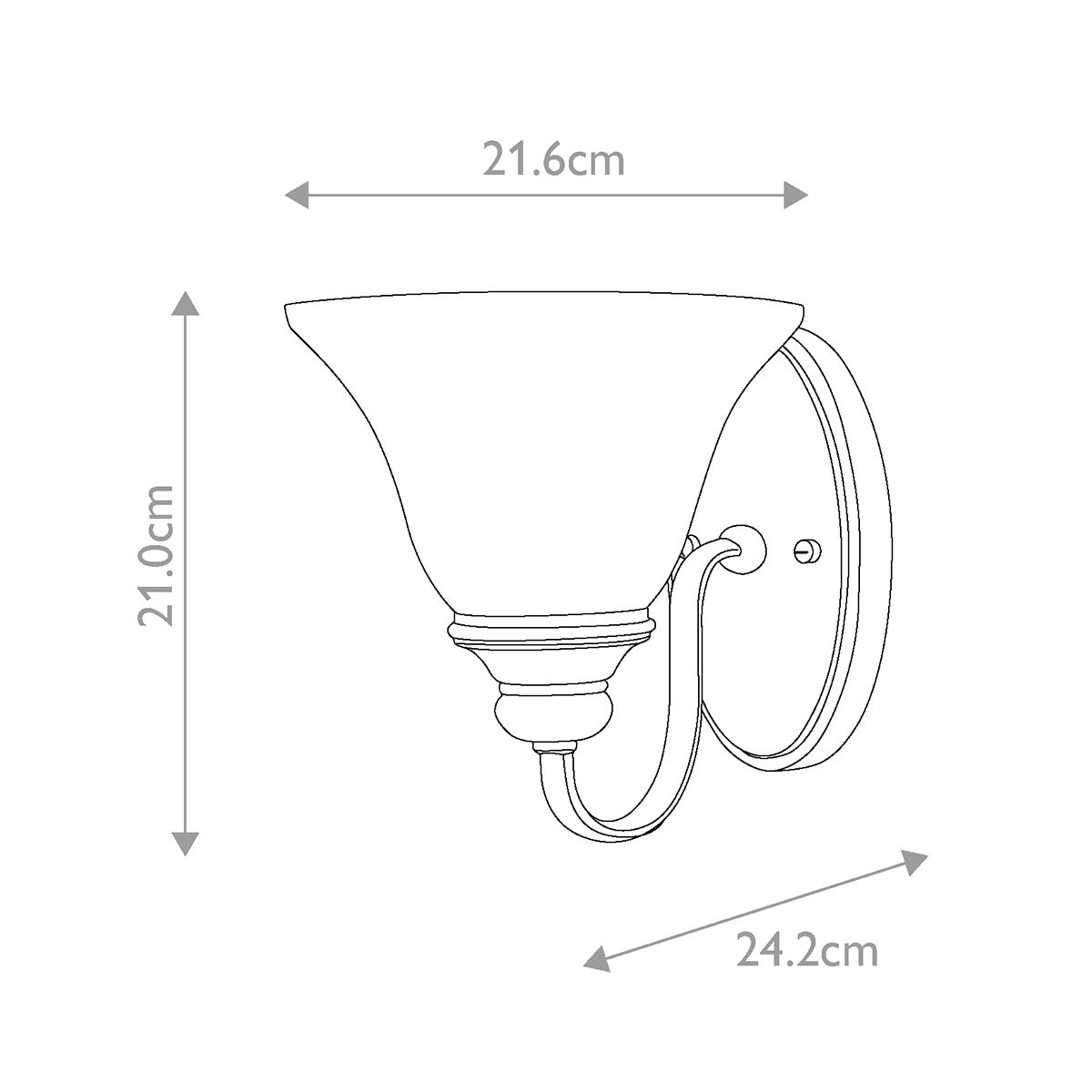 Cello 1-flammige Wandleuchte - Antikbronze - Elsteadlighting - leuchtengrosshandel24