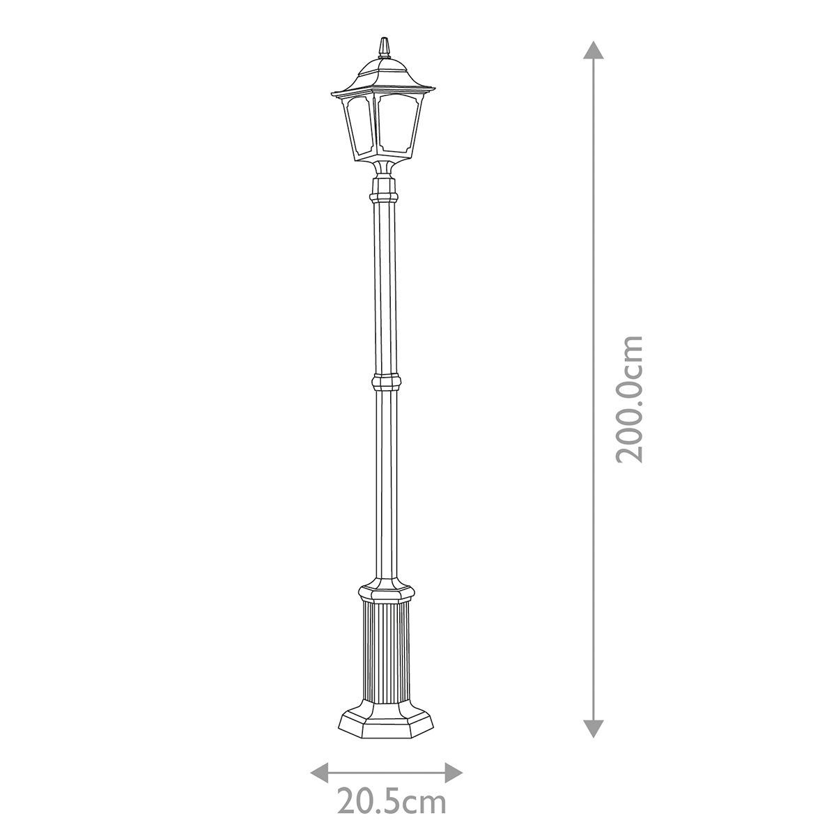 Chapel 1 - flammige Laterne - Schwarz - Elsteadlighting - CP6 - BLACK