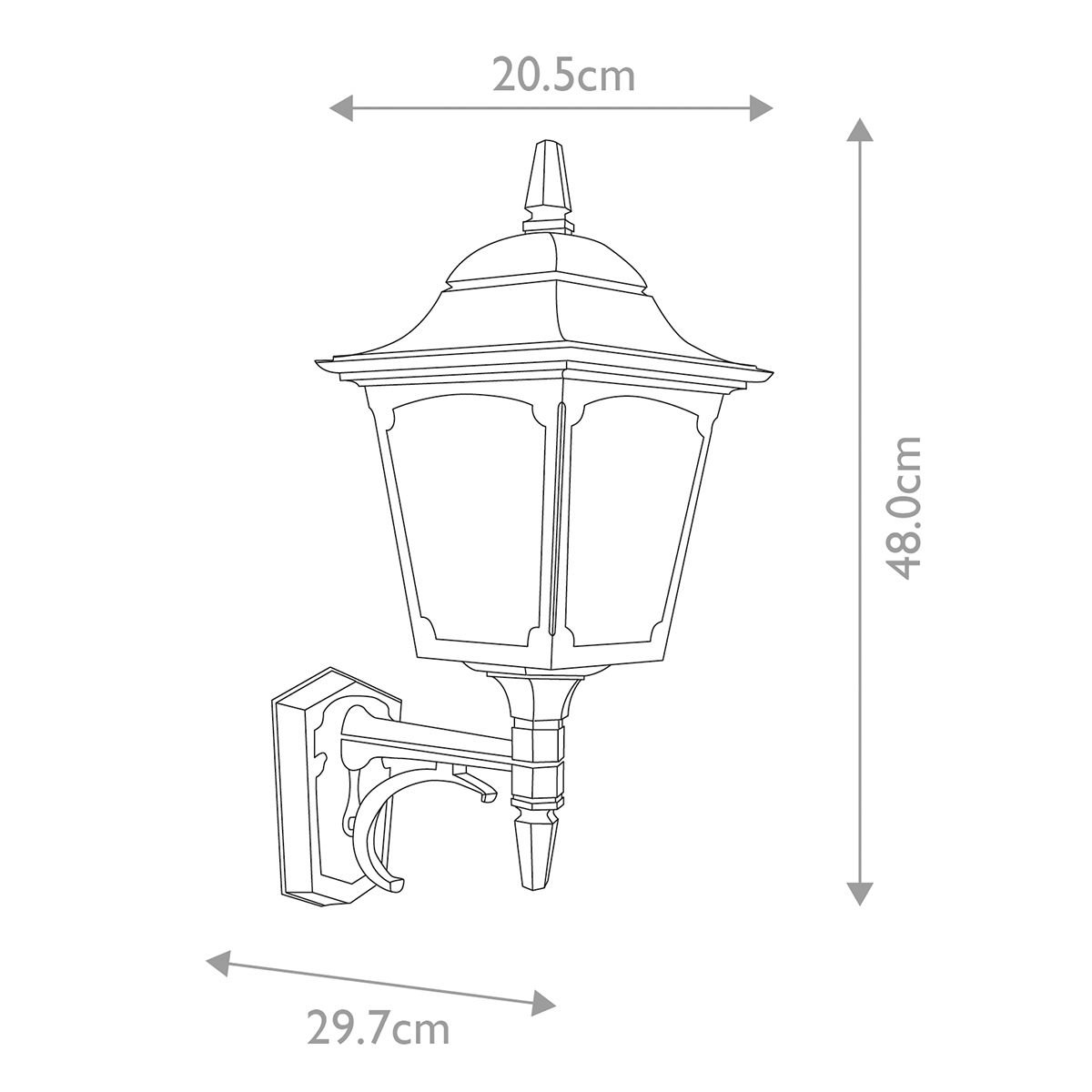 Chapel 1 Wandlaterne mit Licht - Schwarz - Elsteadlighting - CP1 - BLACK