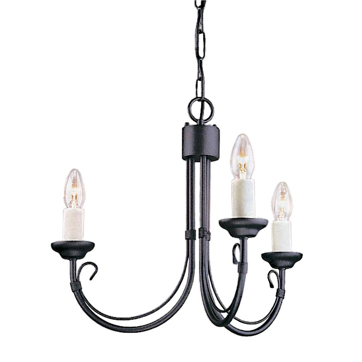 Chartwell Kronleuchter mit 3 Lichtern, Schwarz - Elsteadlighting - leuchtengrosshandel24