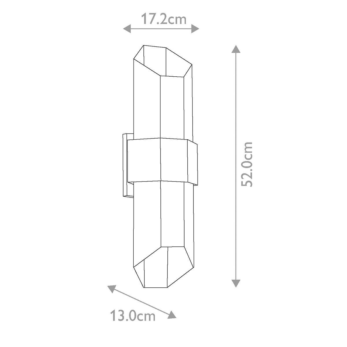 Chasm LED - Wandlaterne - Groß - Mattschwarz - Elsteadlighting - QZ - CHASM - L - BKW