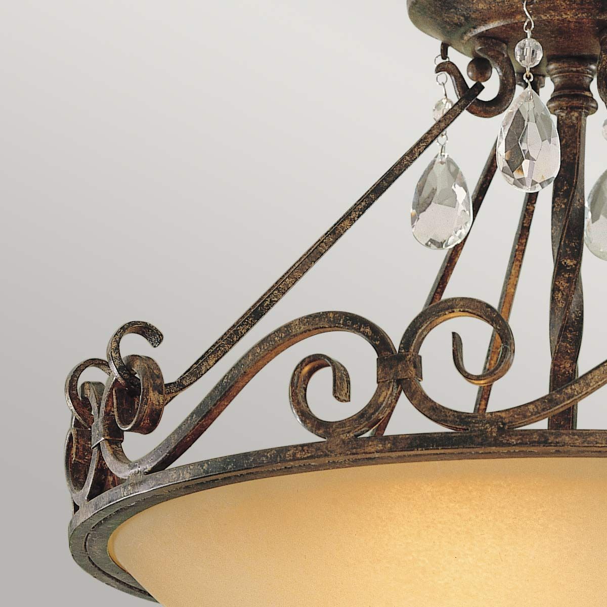 Chateau 2-flammige Deckenleuchte, Mokka-Bronze - Elsteadlighting - leuchtengrosshandel24