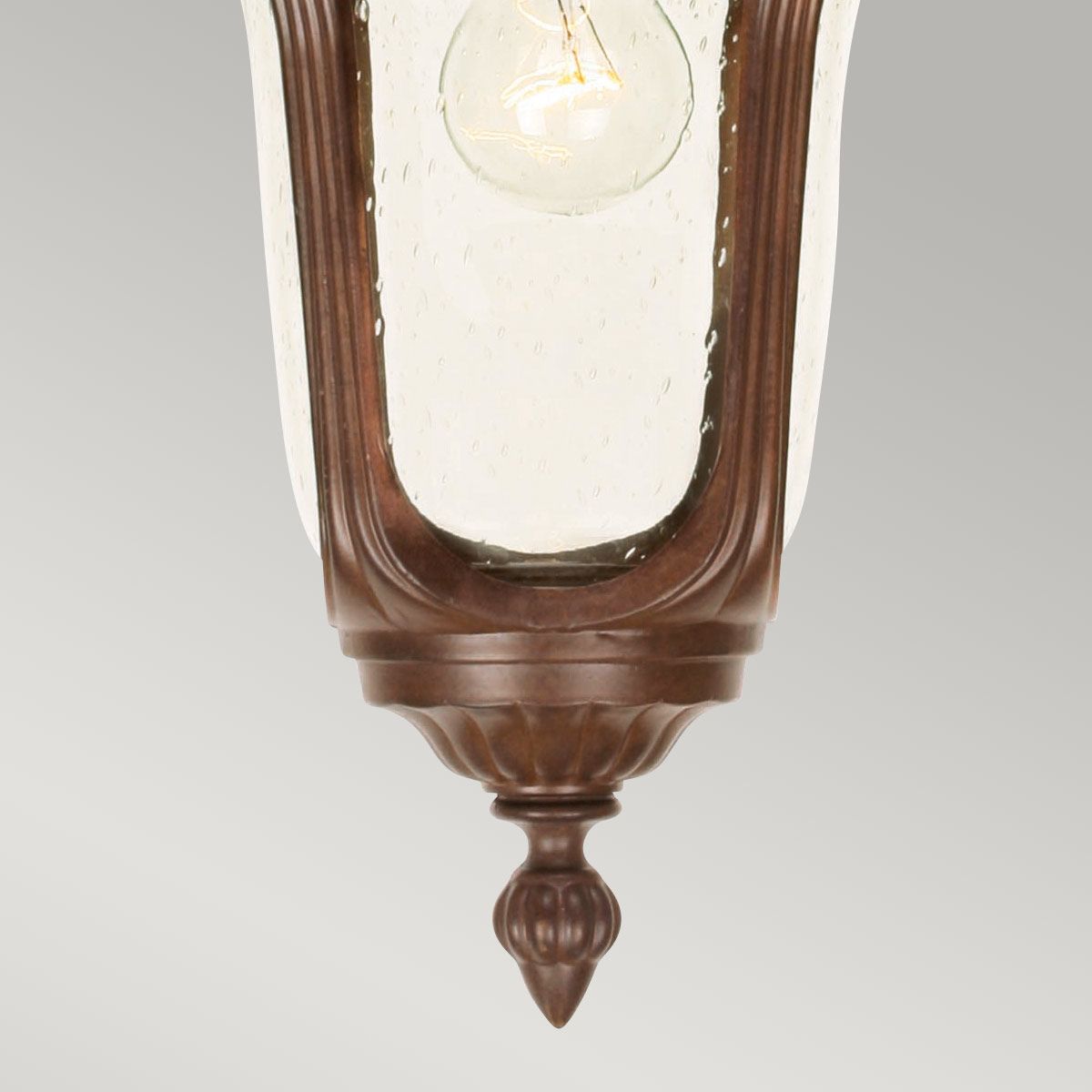 Chicago 1 - flammige kleine Kettenlaterne - Rostige Bronzepatina - Elsteadlighting - CC8 - S