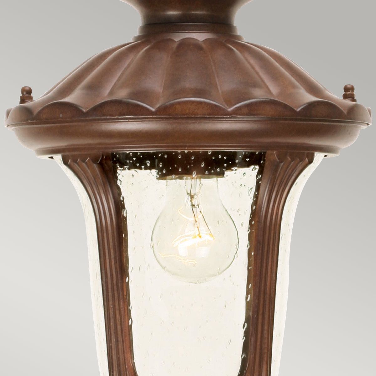 Chicago 1 - flammige kleine Kettenlaterne - Rostige Bronzepatina - Elsteadlighting - CC8 - S