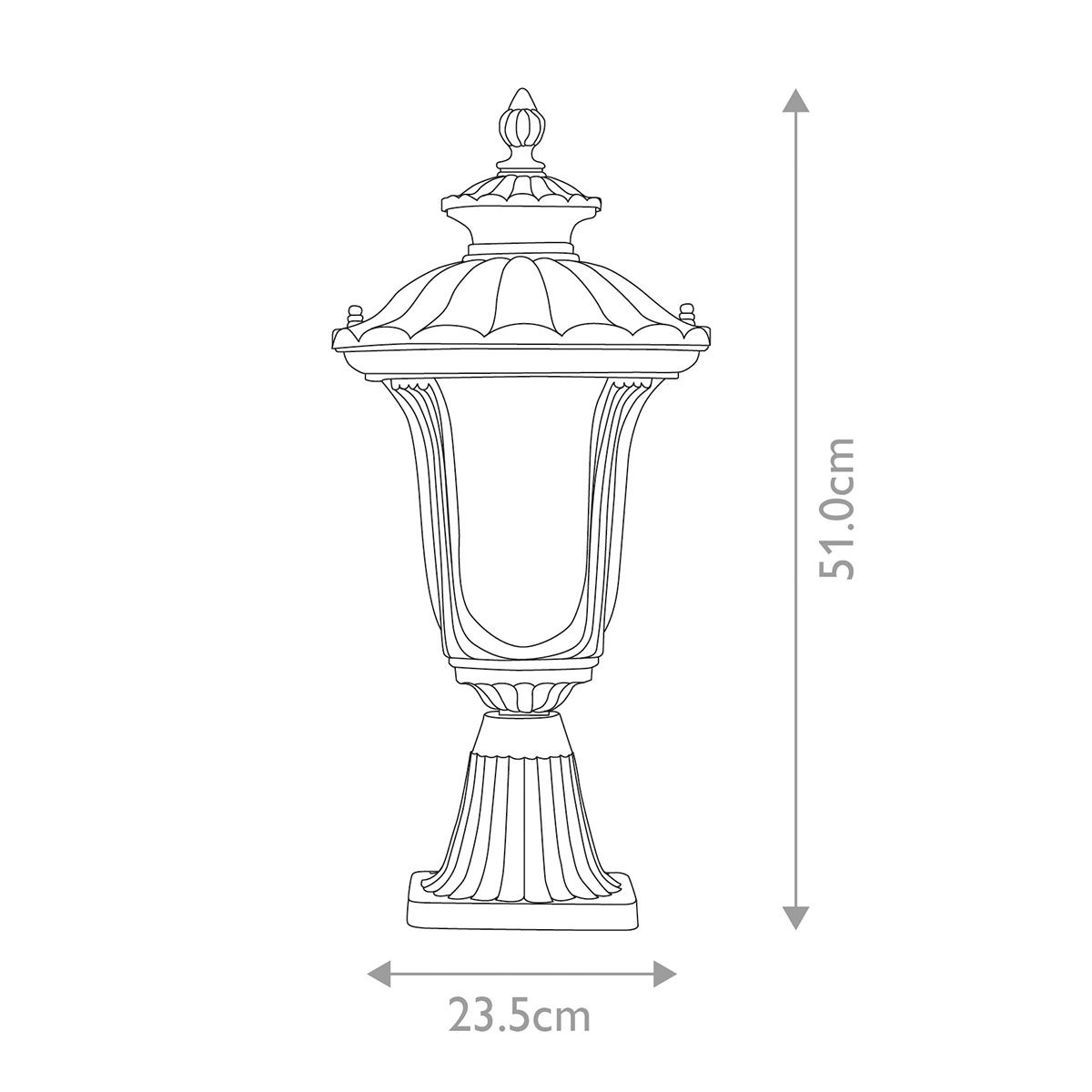 Chicago 1 - flammige kleine Sockellaterne - Strukturiertes Schwarz - Elsteadlighting - CC3 - S - BK