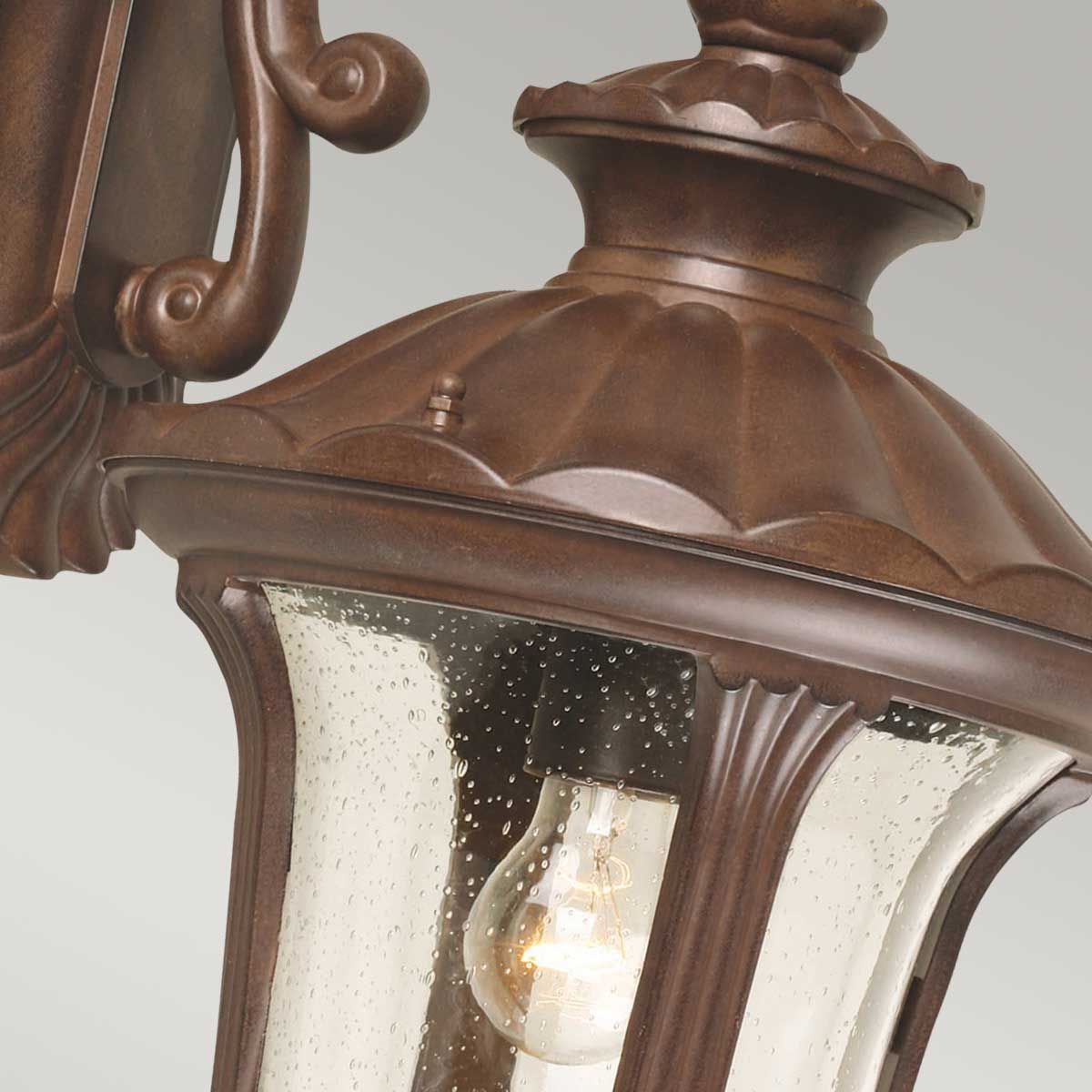 Chicago 1 - flammige mittelgroße Wandlaterne - Rostbronze - Patina - Elsteadlighting - CC2 - M