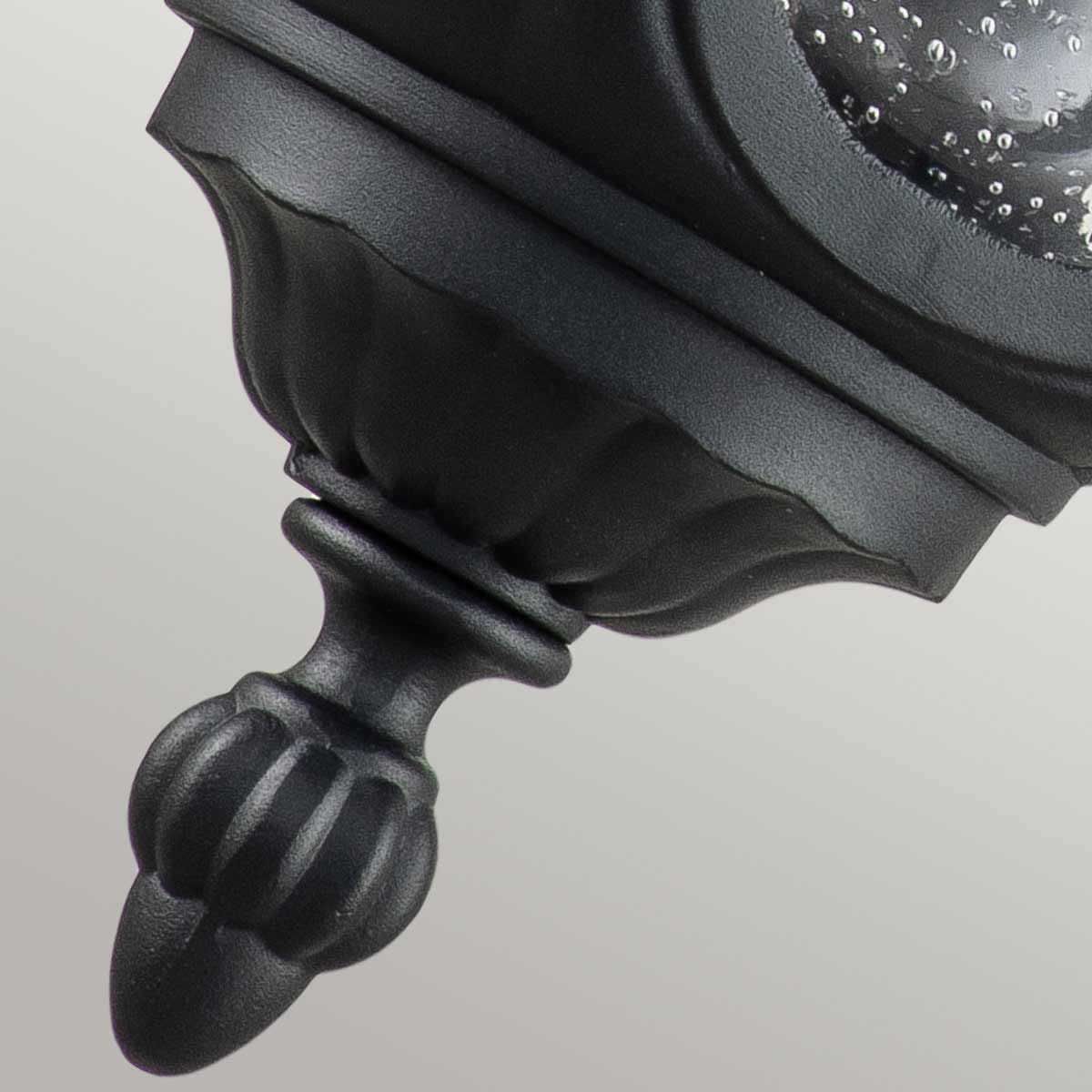 Chicago 1 - flammige mittelgroße Wandlaterne - Strukturiertes Schwarz - Elsteadlighting - CC2 - M - BK