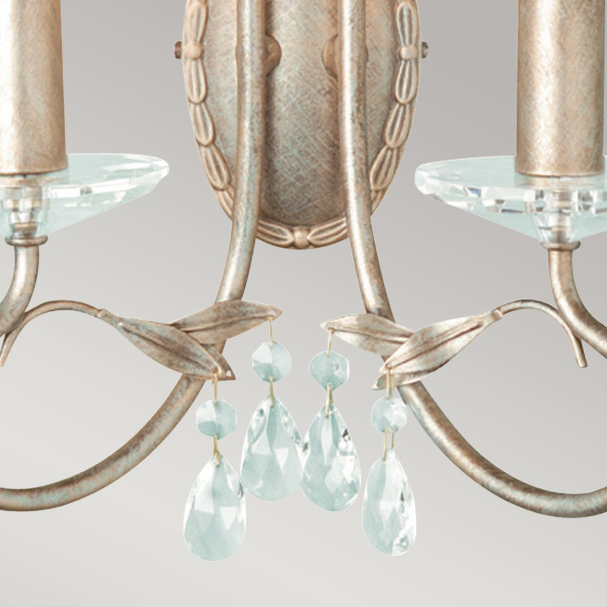 Christina 2-flammige Wandleuchte - Silber/Gold Patina - Elsteadlighting - leuchtengrosshandel24