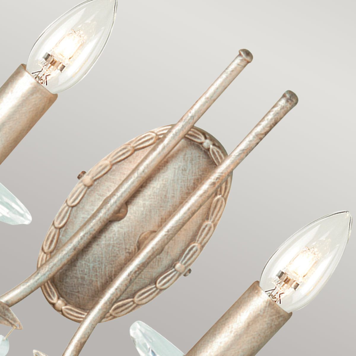 Christina 2-flammige Wandleuchte - Silber/Gold Patina - Elsteadlighting - leuchtengrosshandel24