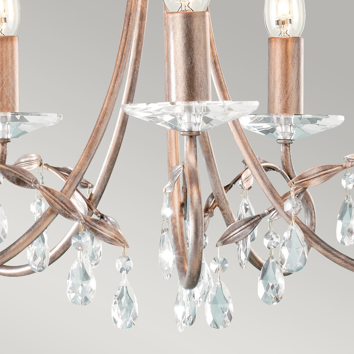 Christina 5-flammiger Kronleuchter - Silber/Gold Patina - Elsteadlighting - leuchtengrosshandel24