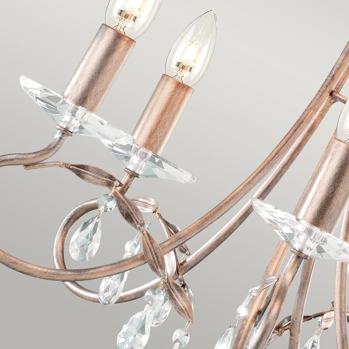 Christina 5-flammiger Kronleuchter - Silber/Gold Patina - Elsteadlighting - leuchtengrosshandel24