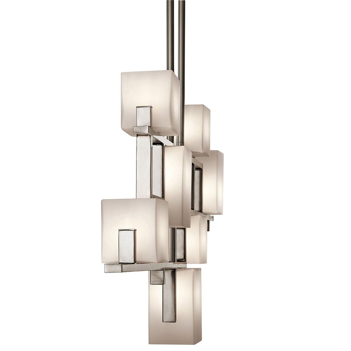 City Lights Linear-Kronleuchter mit 7 Lichtern, klassisches Zinn - Elsteadlighting - leuchtengrosshandel24