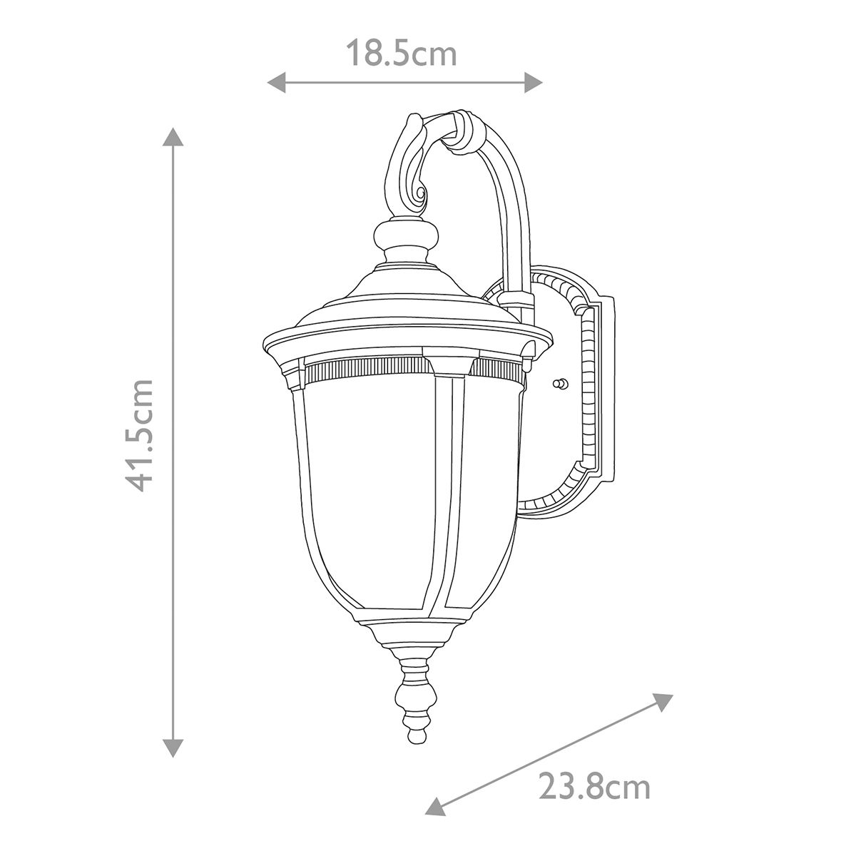 Cleveland 1 - flammige kleine Wandlaterne - verwitterte Bronze - Elsteadlighting - CL2 - S