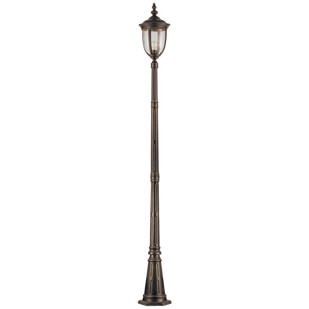 Cleveland 1 - flammige Laterne mit Einzelkopf, verwitterte Bronze - Elsteadlighting - CL5 - M