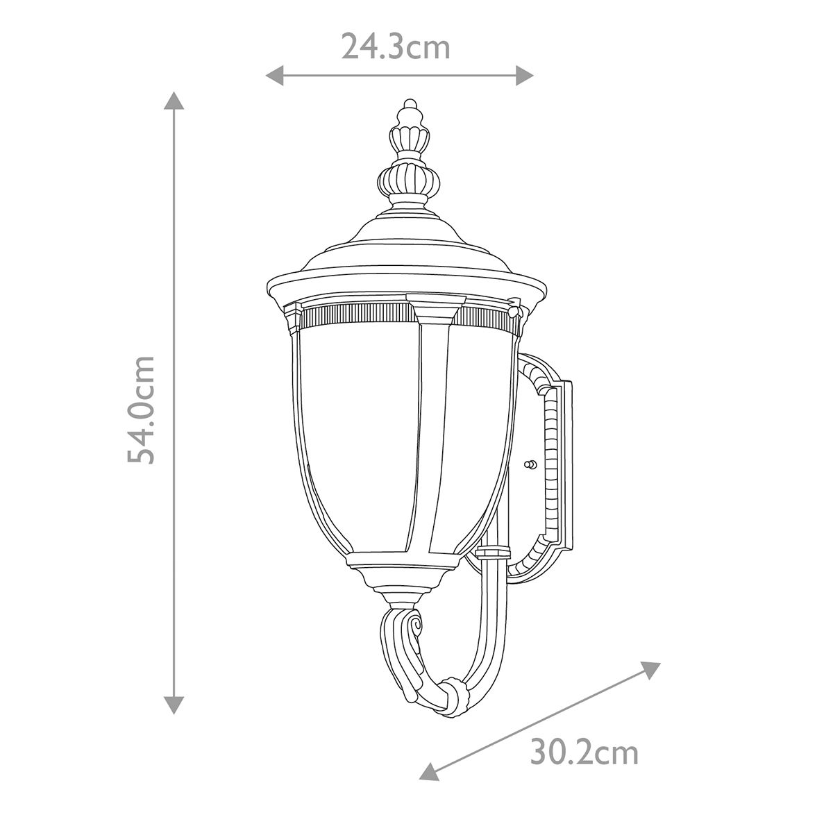 Cleveland 1 - flammige mittelgroße Wandlaterne - verwitterte Bronze - Elsteadlighting - CL1 - M