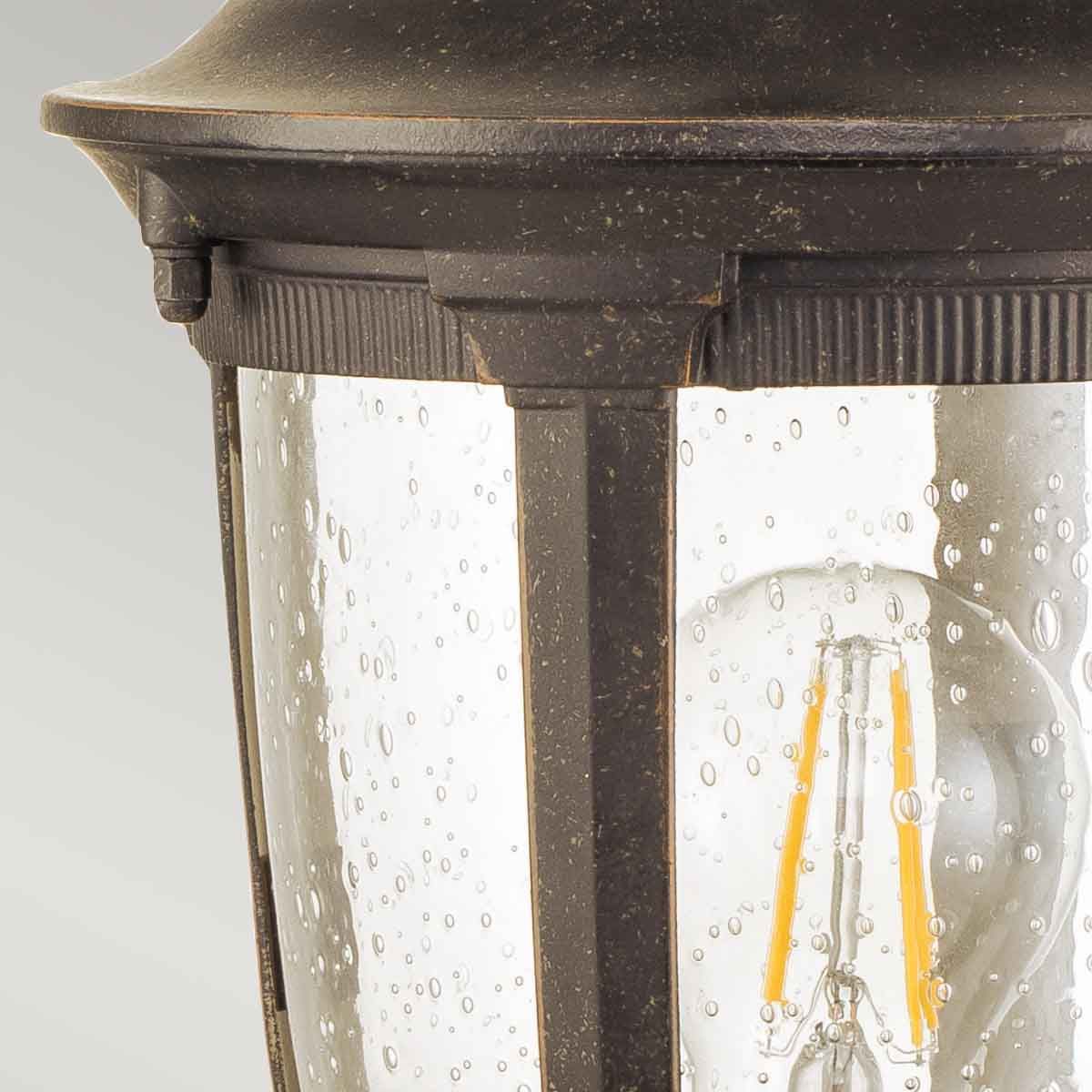 Cleveland - Kleine 1 - flammige Sockellaterne - Verwitterte Bronze - Elsteadlighting - CL3 - S