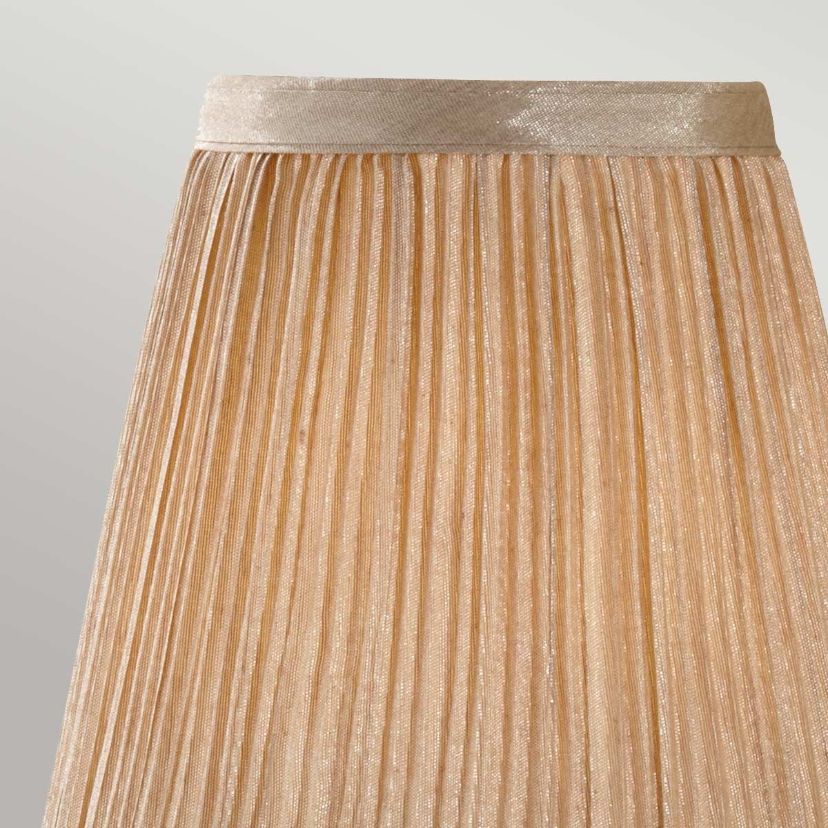 Clip Shades Kerzenschirm aus Chiffon mit Pilzfalten, goldfarben - Elsteadlighting - leuchtengrosshandel24