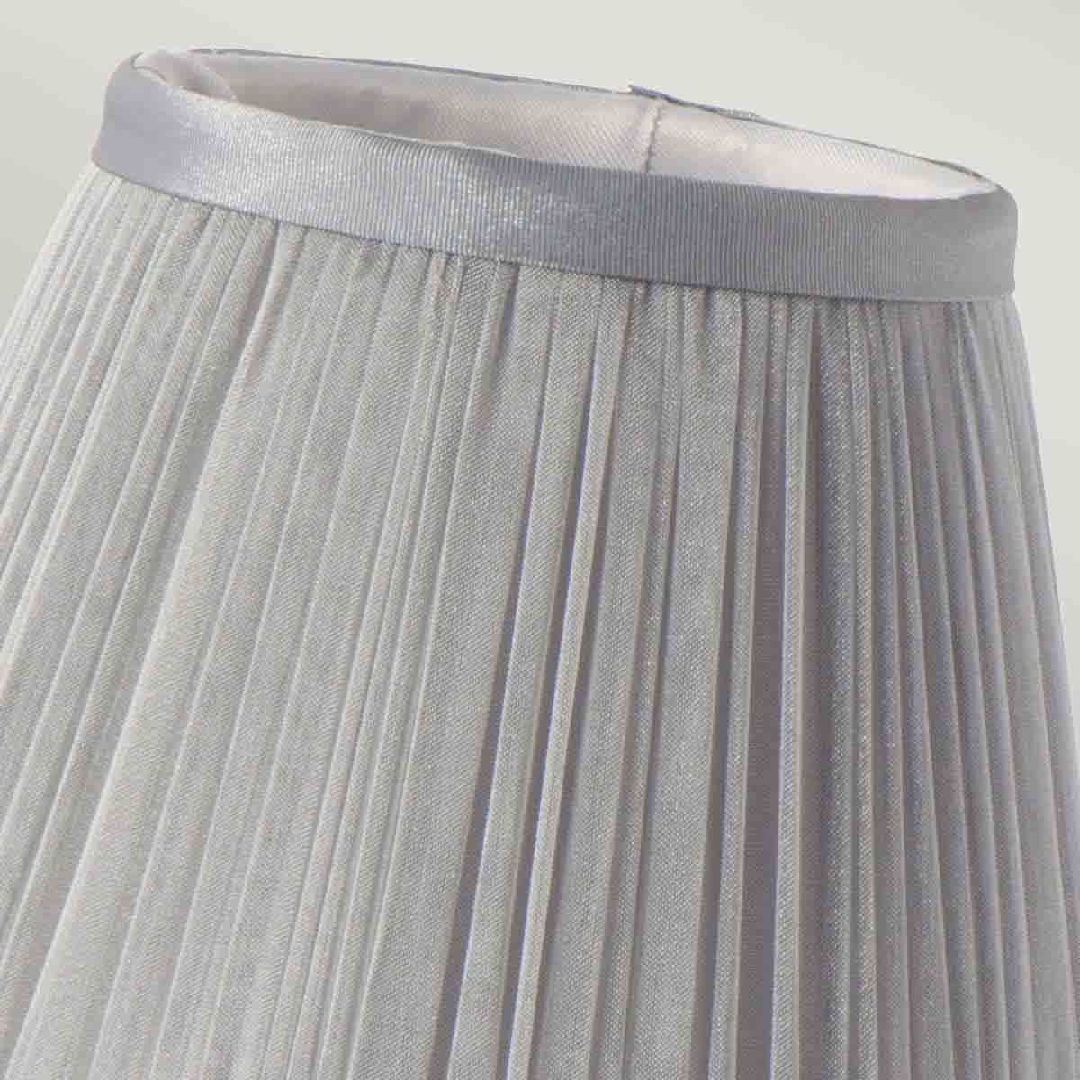 Clip Shades Plissee-Kerzenschirm aus grauem Chiffon - Elsteadlighting - leuchtengrosshandel24