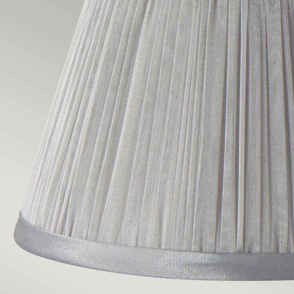 Clip Shades Plissee-Kerzenschirm aus grauem Chiffon - Elsteadlighting - leuchtengrosshandel24