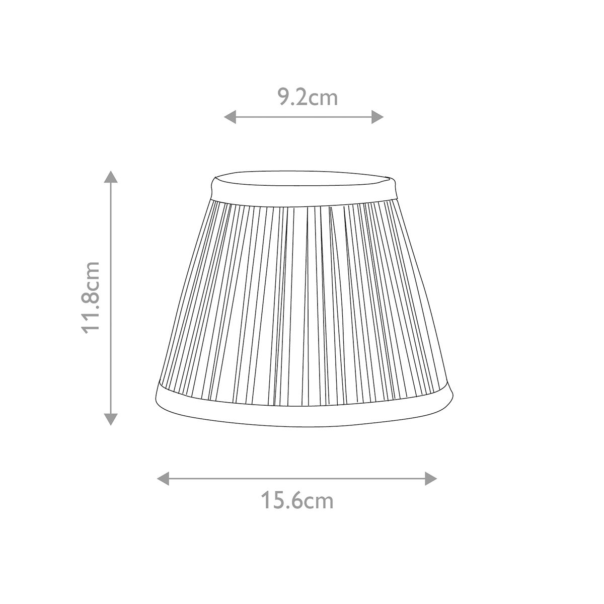 Clip Shades Plissee-Kerzenschirm aus grauem Chiffon - Elsteadlighting - leuchtengrosshandel24