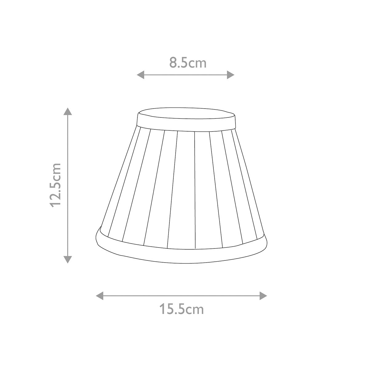 Clip Shades Plissee Kerzenschirm in Weiß - Elsteadlighting - leuchtengrosshandel24