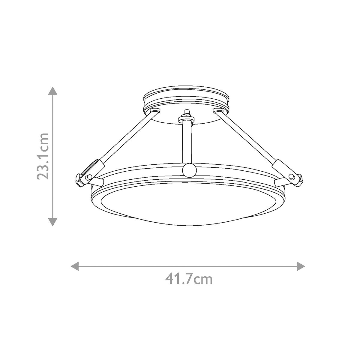 Collier 3-flammige Halbdeckenleuchte - Heritage Brass - Elsteadlighting - leuchtengrosshandel24