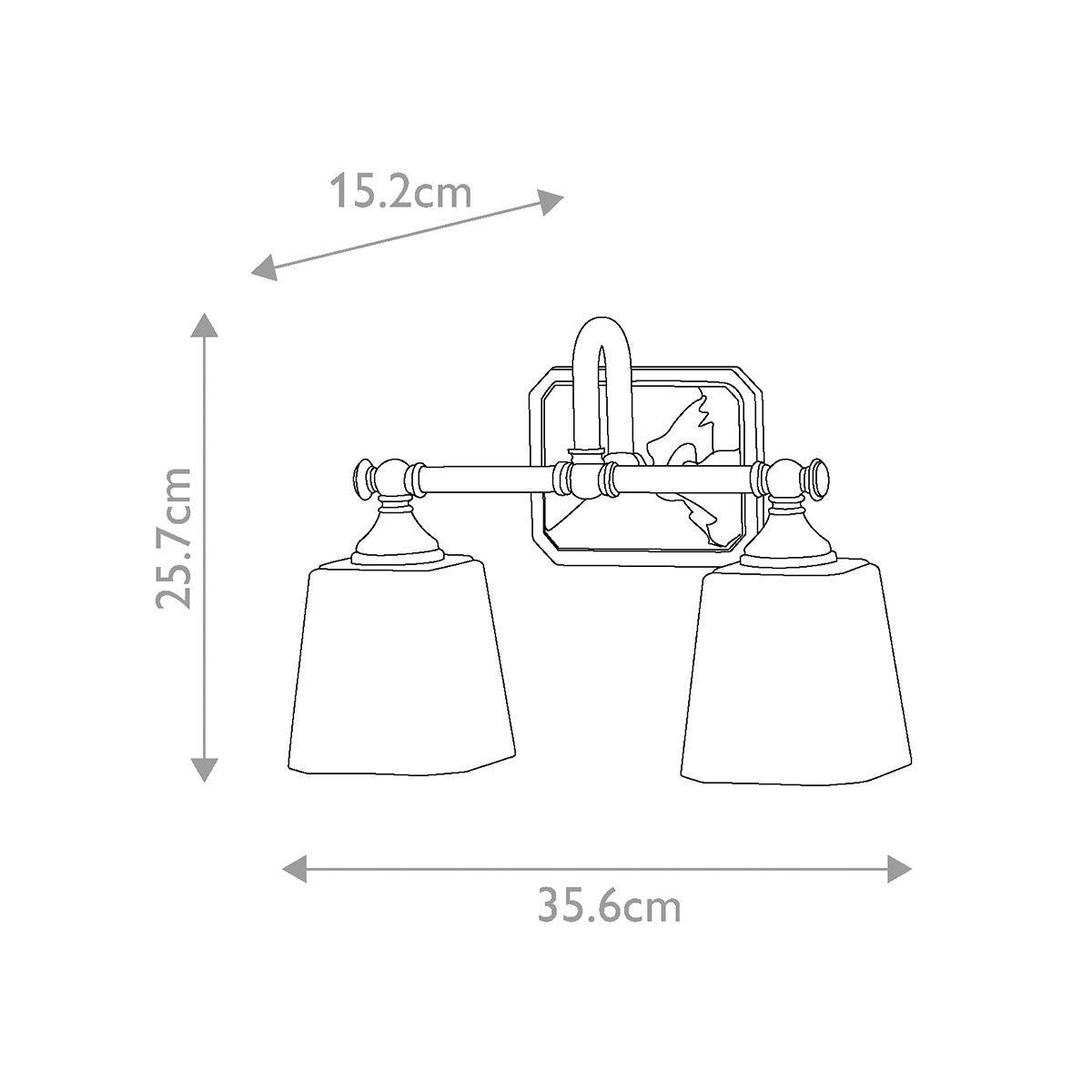 Concord 2-flammige Wandleuchte - Poliertes Chrom - Elsteadlighting - leuchtengrosshandel24