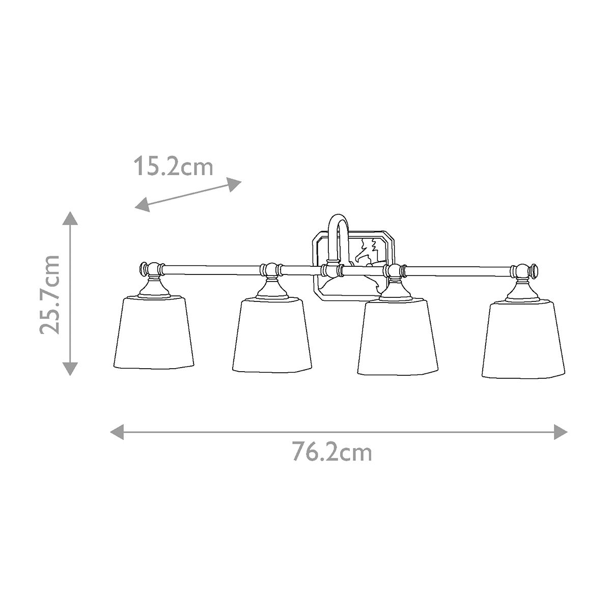 Concord 4-flammige Wandleuchte - Poliertes Chrom - Elsteadlighting - leuchtengrosshandel24