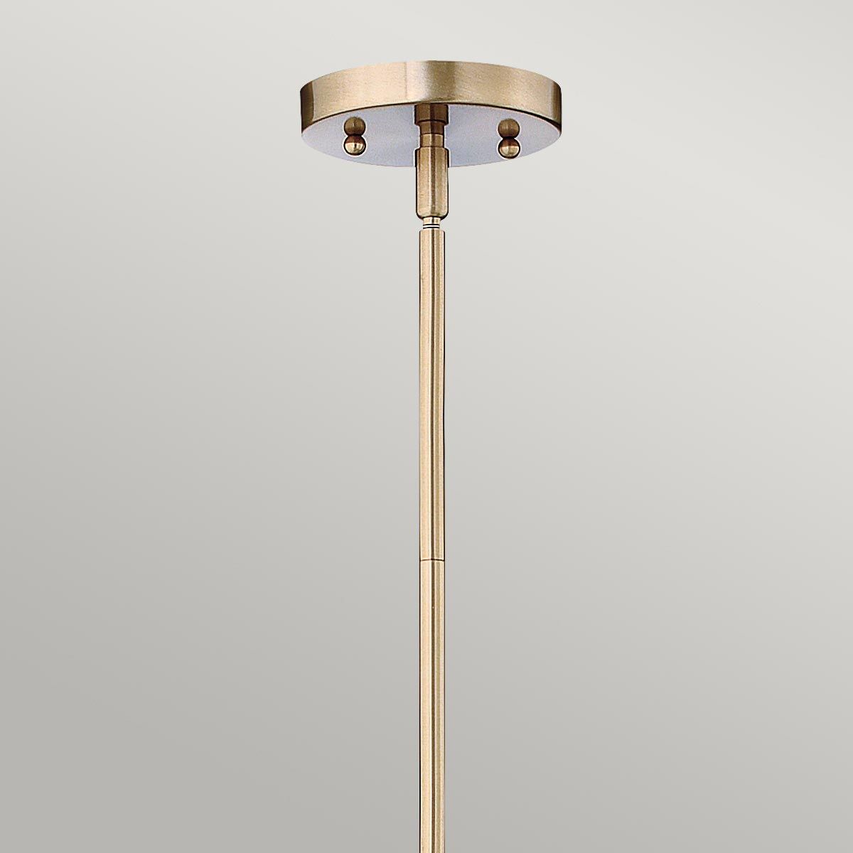 Congress 1-flammige Pendelleuchte aus klarem Glas - Gebürstetes Karamell - Elsteadlighting - leuchtengrosshandel24