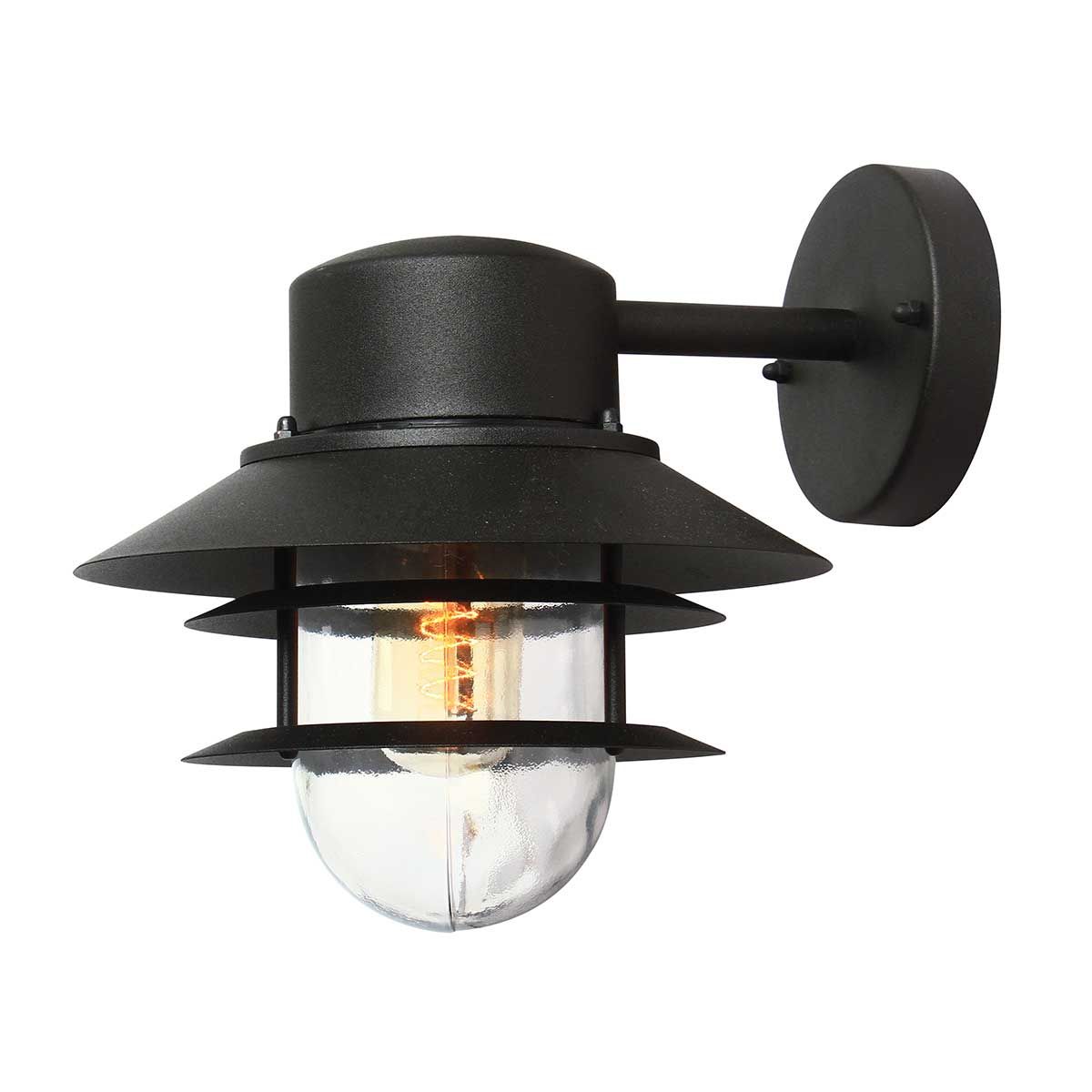 Copenhagen 1 - flammige Wandlaterne - Schwarz - Elsteadlighting - COPENHAGEN - BK