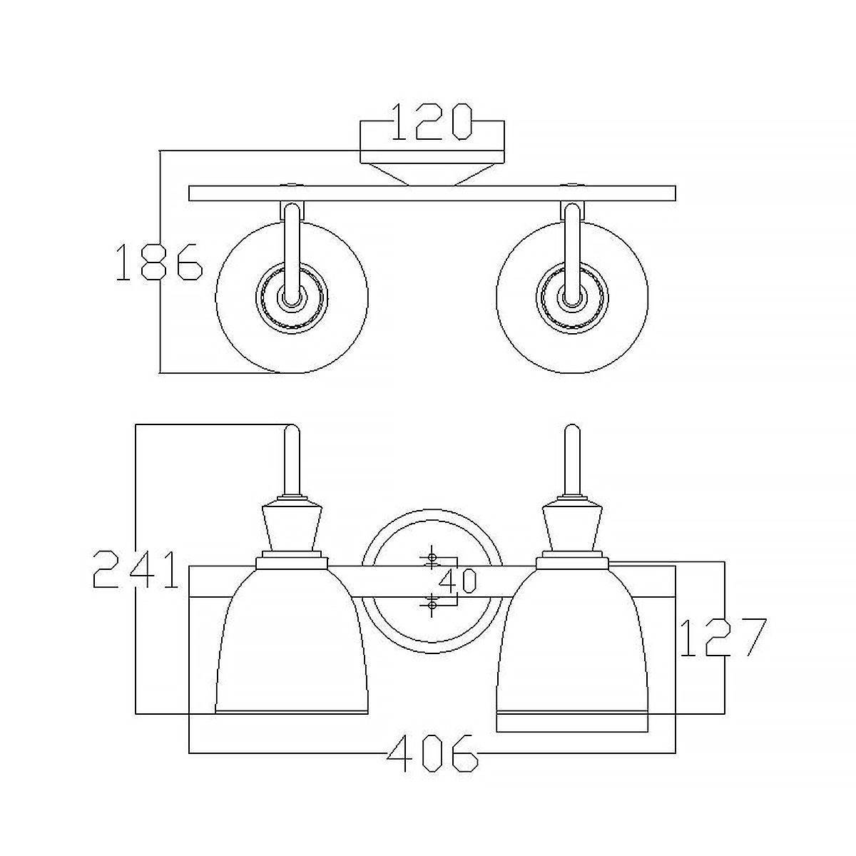 Cora 2-flammige Wandleuchte - Poliertes Chrom - Elsteadlighting - leuchtengrosshandel24